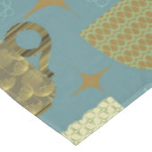 Nappe Motif de thé bleu Dusty du milieu du siècle (Angle)