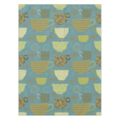 Nappe Motif de thé bleu Dusty du milieu du siècle (Devant)