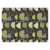 Nappe Motif de thé noir du milieu du siècle (Devant (Horizontal))
