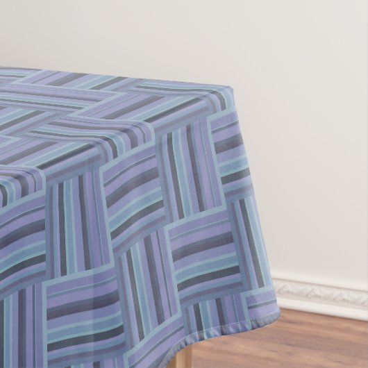 Nappe Motif de tissage à rayures bleu-gris (In Situ)