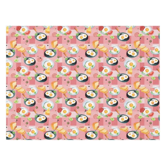 Nappe Motif de tomate et d'oeufs au plat (Devant (Horizontal))