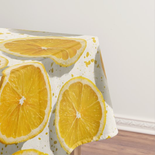 Nappe Motif de tranche d'orange baignée de soleil (In Situ)