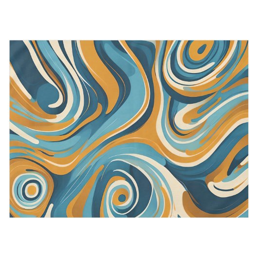 Nappe Motif de trippage bleu à billes en acier liquide O (Devant (Horizontal))