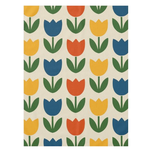 Nappe Motif de tulipe coloré (Devant)