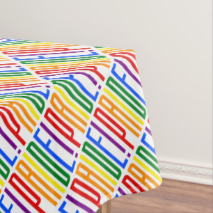 Nappe Motif de typographie d'arc-en-ciel de gay pride de