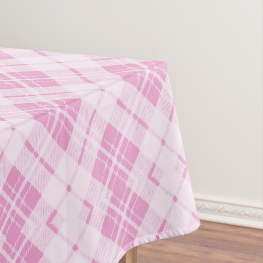 Nappe Motif de vacances de Noël à tartan rose clair (In Situ)
