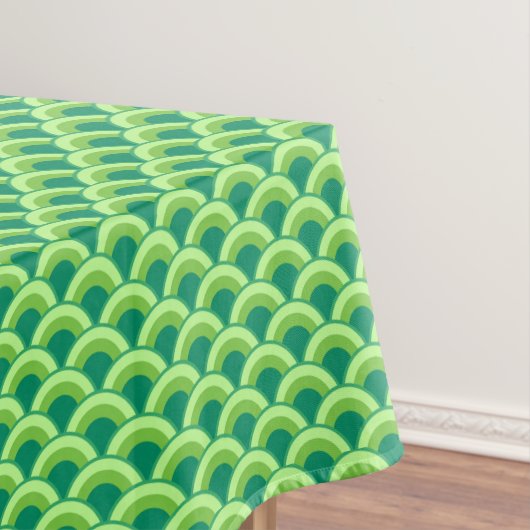 Nappe Motif de vague Art Déco - vert jade (In Situ)