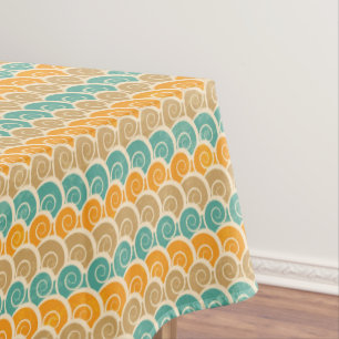 Nappe Motif de vagues d'aquarelle