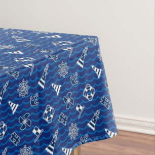 Nappe Motif de vagues nautique mignon