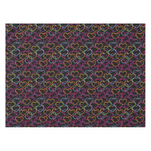 Nappe Motif de Valentine avec des coeurs de couleur