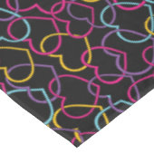 Nappe Motif de Valentine avec des coeurs de couleur (Angle)
