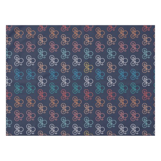 Nappe Motif de vélos multicolores (Devant (Horizontal))