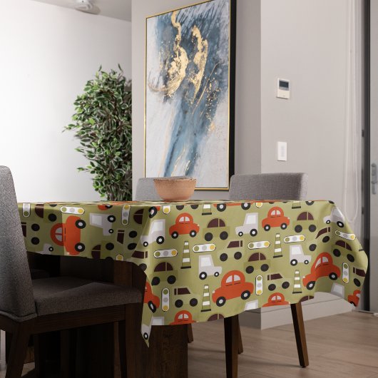 Nappe Motif de voitures orange