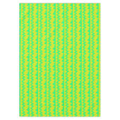 Nappe Motif de zigzag néon vert clair et jaune (Devant)