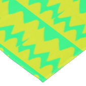 Nappe Motif de zigzag néon vert clair et jaune (Angle)