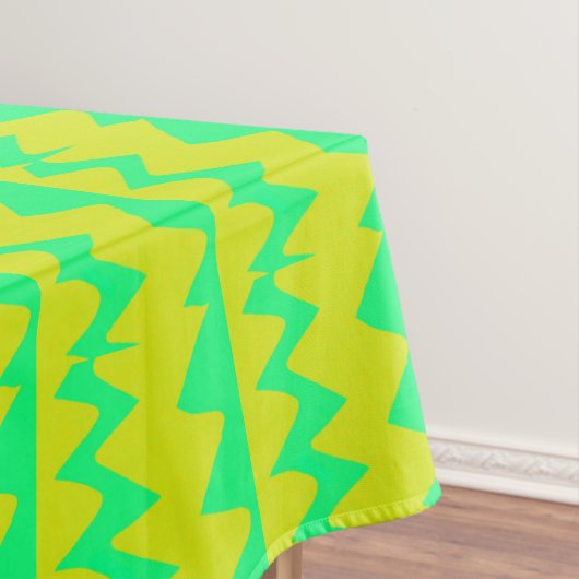 Nappe Motif de zigzag néon vert clair et jaune (In Situ)