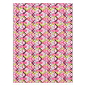 Nappe Motif de zigzag rose tiré par la main (Devant)