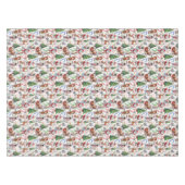 Nappe Motif décoratif de Noël sur fond blanc (Devant (Horizontal))