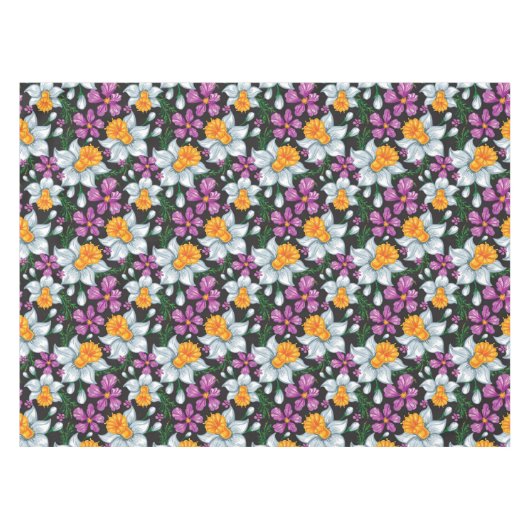 Nappe Motif d'élégance avec les fleurs 2 de narcisse (Devant (Horizontal))
