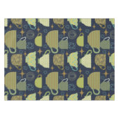 Nappe Motif d'enseignement bleu de la Marine du milieu d (Devant (Horizontal))