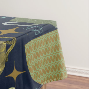 Nappe Motif d'enseignement bleu de la Marine du milieu d