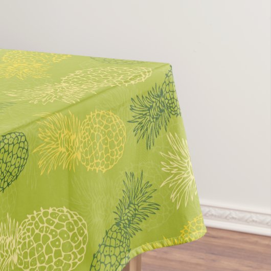 Nappe Motif d'ensemble d'ananas sur le vert (In Situ)