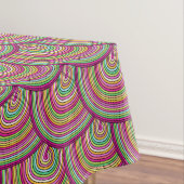 Nappe Motif des cercles psychédéliques arc-en-ciel rétro (In Situ)