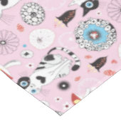 Nappe motif des chats et des fleurs (Angle)