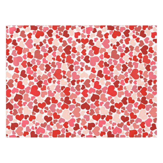 Nappe Motif Des Coeurs, Coeurs Rouges, Amour (Devant (Horizontal))