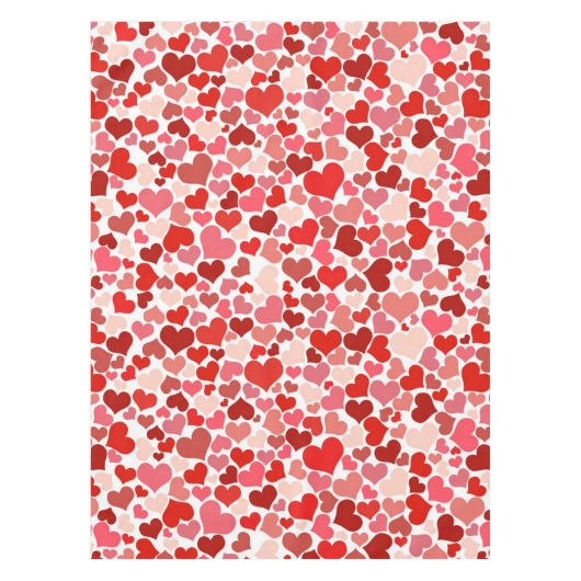 Nappe Motif Des Coeurs, Coeurs Rouges, Amour (Devant)