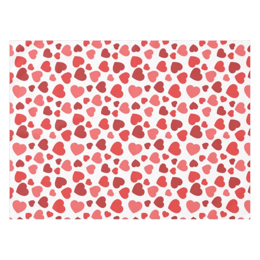 Nappe Motif Des Coeurs, Coeurs Rouges, Motif Des Coeurs (Devant (Horizontal))