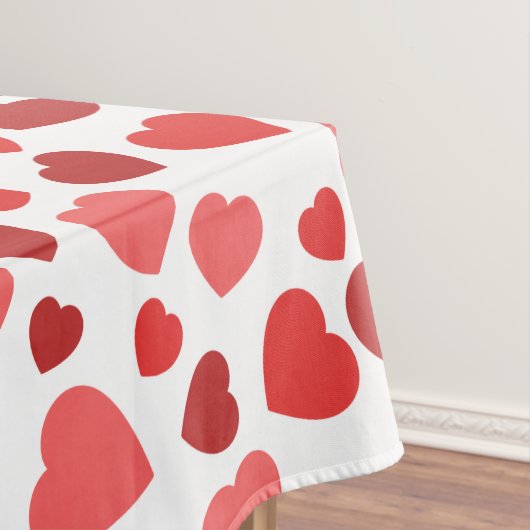 Nappe Motif Des Coeurs, Coeurs Rouges, Motif Des Coeurs (In Situ)