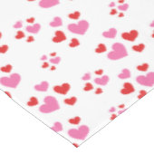 Nappe Motif Des Coeurs Rouge Et Rose (Angle)
