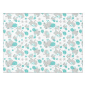 Nappe Motif Des Eléphants, Eléphants Mignons - Gris Bleu (Devant (Horizontal))