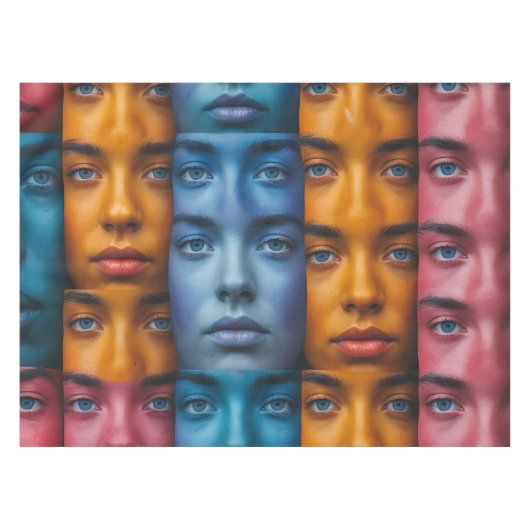 Nappe Motif des faces colorées (Devant (Horizontal))