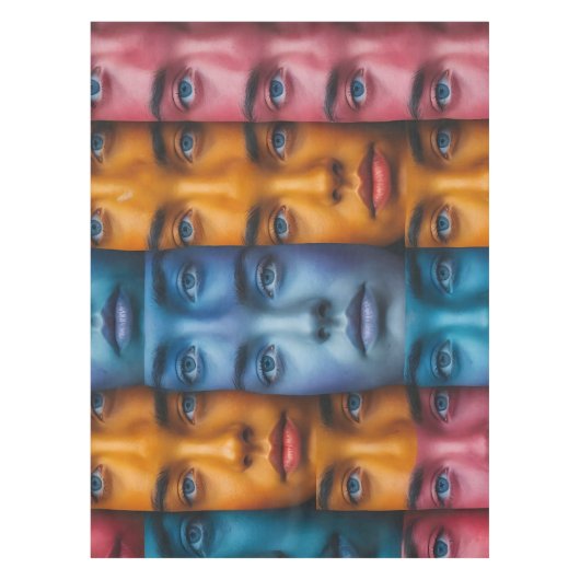 Nappe Motif des faces colorées (Devant)