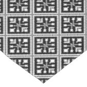 Nappe Motif des flocons de neige de Noël noir et blanc (Angle)