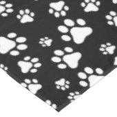 Nappe Motif des pattes, Empreintes de pattes, noir et bl (Angle)