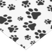 Nappe Motif des pattes, pattes de chien, noir et blanc (Angle)