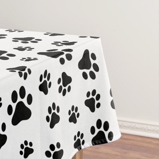 Nappe Motif des pattes, pattes de chien, noir et blanc (In Situ)