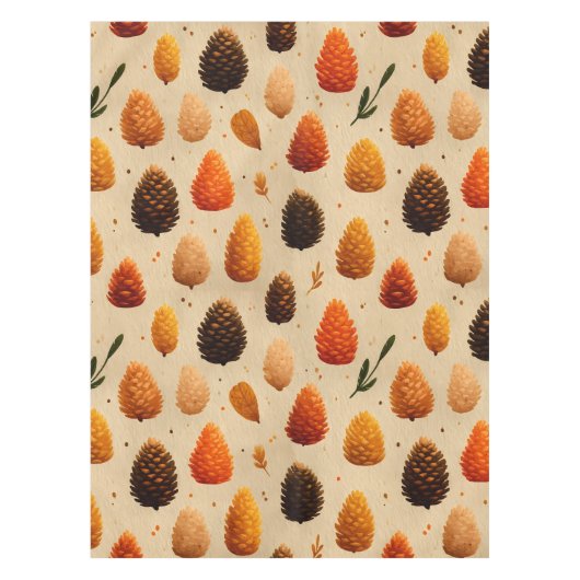 Nappe Motif des Pinecones d'hiver chauds (Devant)