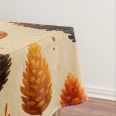 Nappe Motif des Pinecones d'hiver chauds (In Situ)