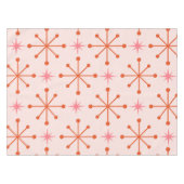 Nappe Motif d'étoiles atomique rose du milieu du siècle (Devant (Horizontal))