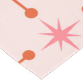 Nappe Motif d'étoiles atomique rose du milieu du siècle (Angle)