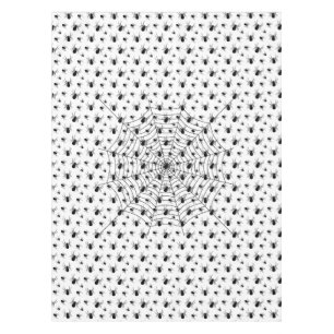 Nappe Motif d'Halloween Black White araignées