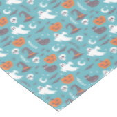 Nappe Motif d'Halloween Turquoise amusant (Angle)