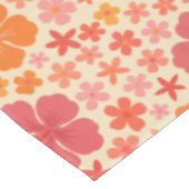 Nappe Motif d'hibiscus hawaïen des années 60 (Angle)