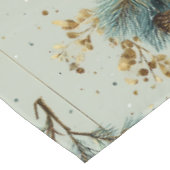 Nappe Motif d'hiver de Pinecone bleu et Brown (Angle)