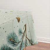 Nappe Motif d'hiver de Pinecone bleu et Brown (In Situ)