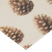 Nappe Motif d'hiver Rustique Brown Pine Cône (Angle)